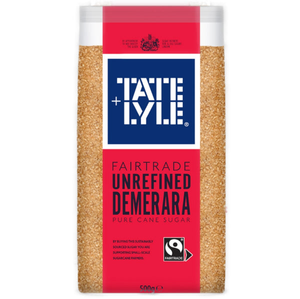 Tate & Lyle Fairtrade Unrefined Demerara Sugar 500g - AOS Express