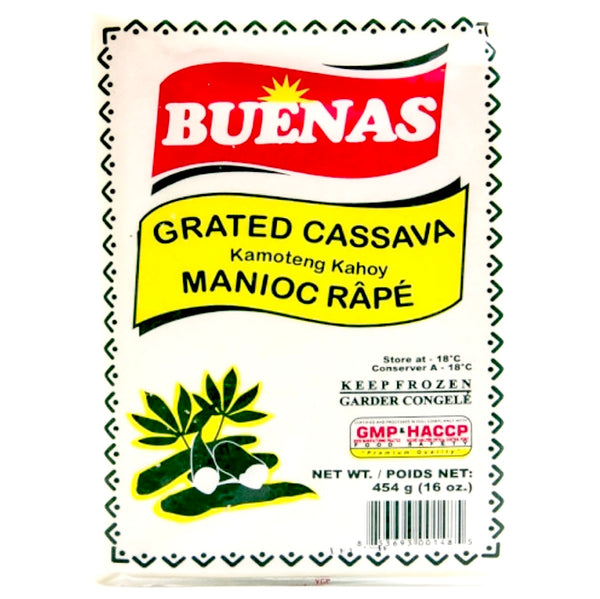 Buenas Frozen Grated Cassava (Kamoteng Kahoy) 454g - AOS Express