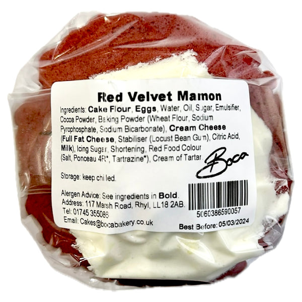 Boca Red Velvet Fluffy Mamon (Sponge Cake with Purple Yum)