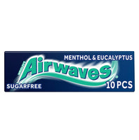 Wrigley’s Airwaves Menthol & Eucalyptus Flavour Sugarfree Chewing Gum 10pc