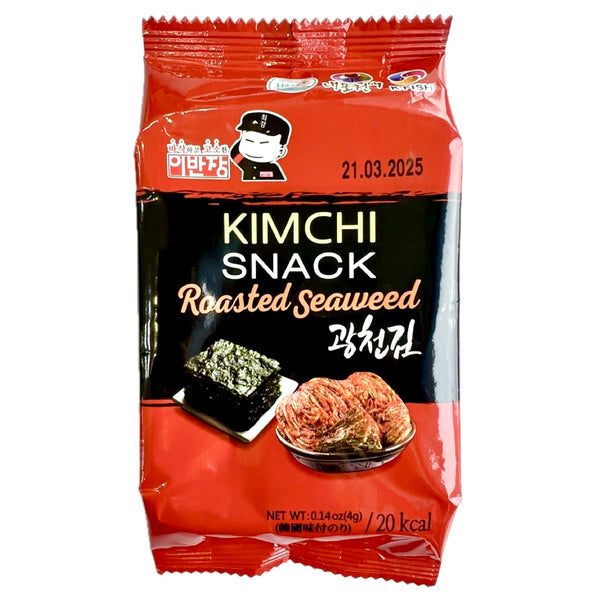 Captain Lee Seasoned Roasted Seaweed Kimchi Flavour 4g