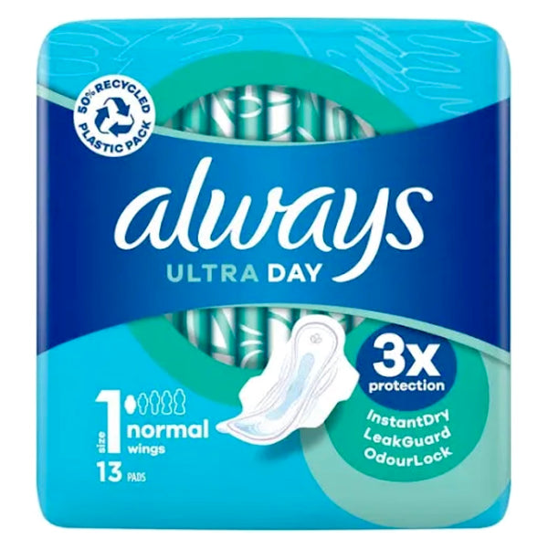 Always Ultra Ultra Day Normal #1 Sanitary Towel Wings (13 Pads)