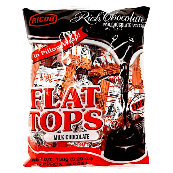 Ricoa Flat Tops Milk Chocolate 150g