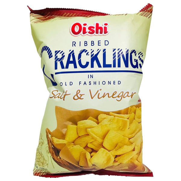 Oishi Ribbed Cracklings in Old Fashion Salt & Vinegar Flavour 90g
