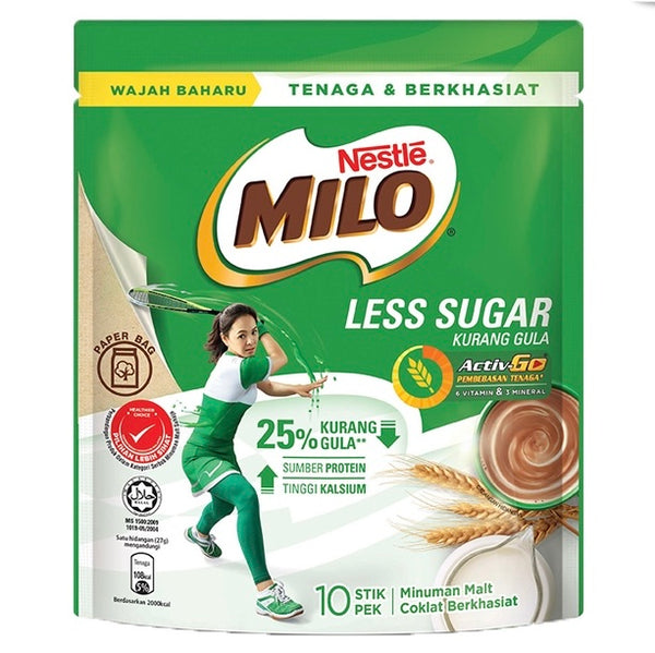Nestle Milo Active Go Less Sugar (10x27g Sachet) 270g