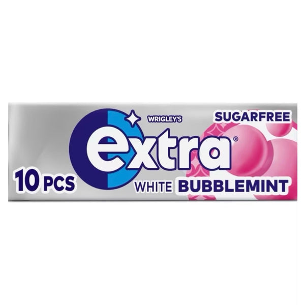 Wrigley’s Extra White Bubblemint Chewing Gum 10pc