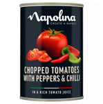 Napolina Chopped Tomatoes With Peppers & Chilli 400g
