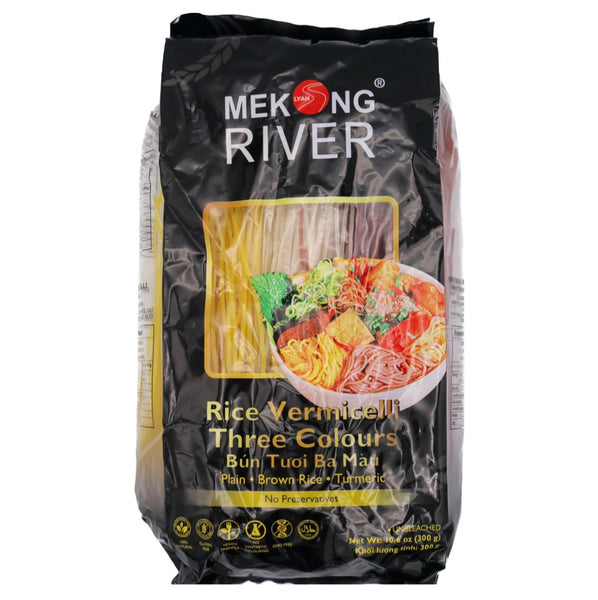 LY MR Lyan Mekong River Mixed Rice Vermicelli Three Colours 300g