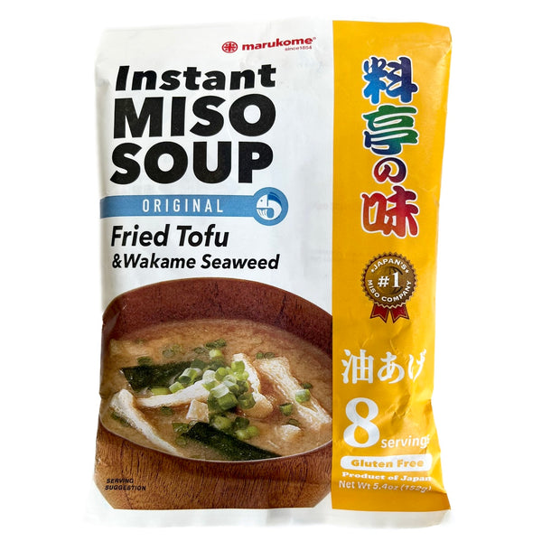 Marukome Instant Miso Soup Fried Tufo & Wakame Seaweed (Aburaage) 152g