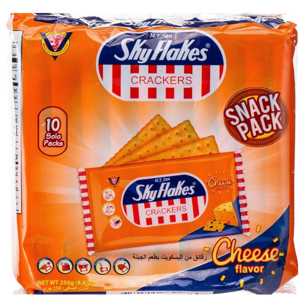 M.Y. San Sky Flakes Crackers Cheese Flavour (10 Single Packs 25g) 250g