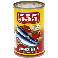 555 Sardines in Hot/Chilli Tomato Sauce 155g - Asian Online Superstore UK