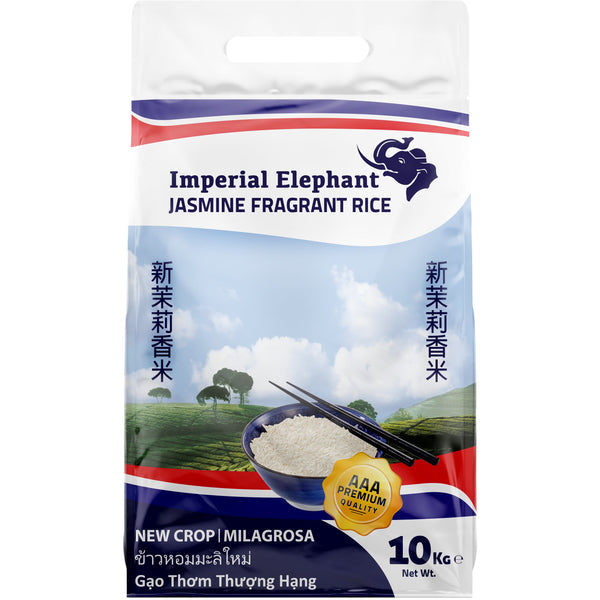 Imperial Elephant Jasmine Fragrant Milagrosa Rice AAA Premium Quality 10kg - Asian Online Superstore UK