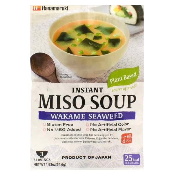 Hanamaruki Instant Miso Soup Wakame Seaweed (3pc) 54.6g (BBD: 07-06-24)
