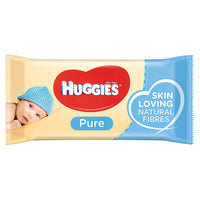 Huggies Pure Baby Wipes Fragrance Free Single Pack 56 Wipes - Asian Online Superstore UK