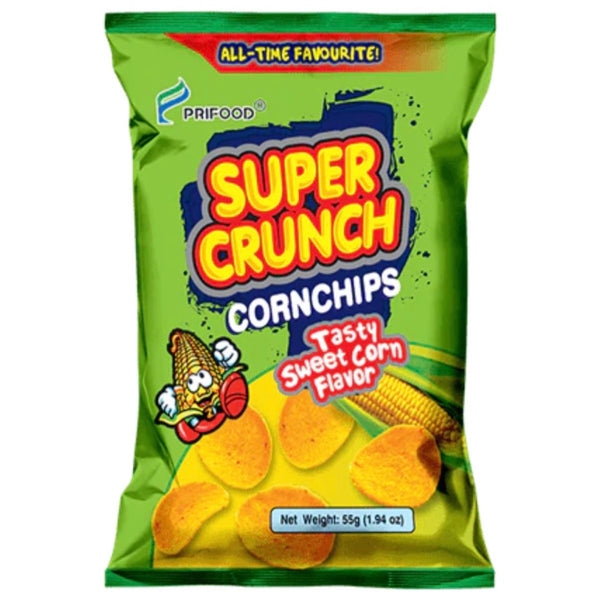 Prifood Super Crunch Corn Chips Sweetcorn Flavour 55g - AOS Express