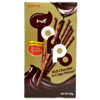 Lotte Toppo Cocoa Chocolate Double Flavour Pretzel Sticks 40g - AOS Express