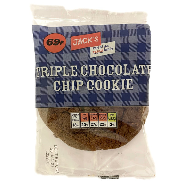 Jack’s Triple Chocolate Chip Cookie 55g (BBD: 06-02-23)