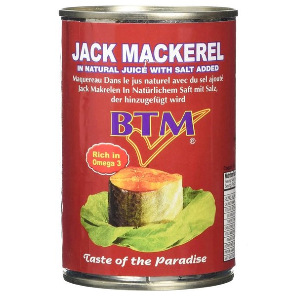 BTM Jack Mackerel In Brine 425g - AOS Express