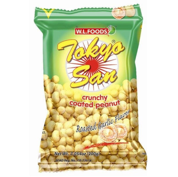 W.L Tokyo San Crunchy Coated Peanut (Roasted Garlic Flavour) 200g