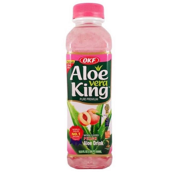 OKF Aloe Vera King Peach Flavour 500ml - Asian Online Superstore UK