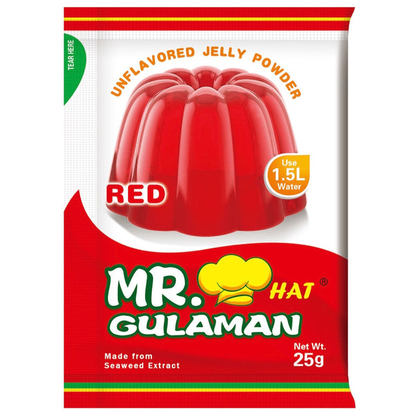 Mr. Gulaman Unflavored Jelly Powder - Red (1 Pc) 34g - AOS Express