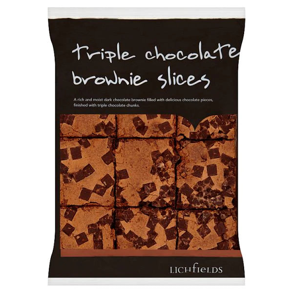 Lichfields Triple Chocolate Brownie Slices 675g