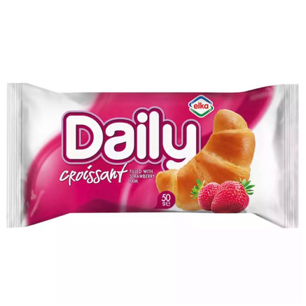 Elka Daily Croissant Filled With Strawberry Jam 50g