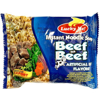 Lucky Me Beef Mami with Garnish Instant Noodle (Beef na Beef) 1Box (24x70g) 1.68kg - AOS Express