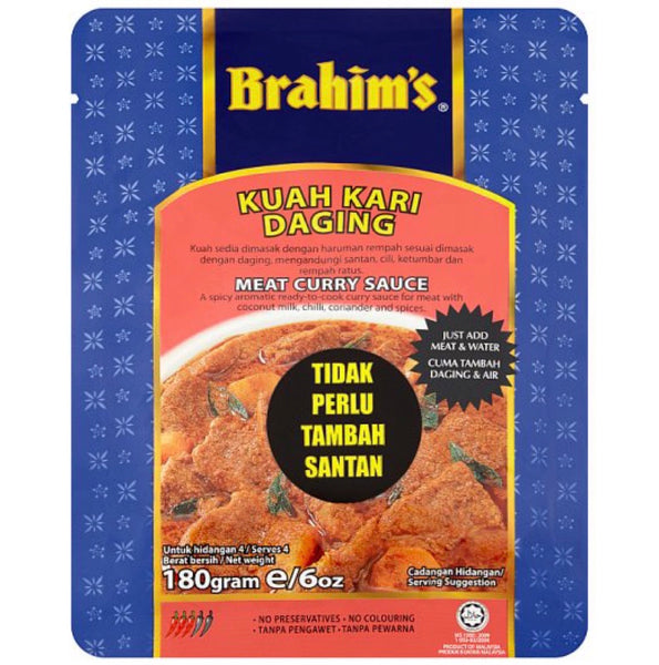 Brahim’s Kwah Kari Daging (Meat Curry Sauce) 180g - AOS Express