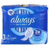 Always Ultra Day & Night #3 Sanitary Towel Wings (10 Pads) - AOS Express