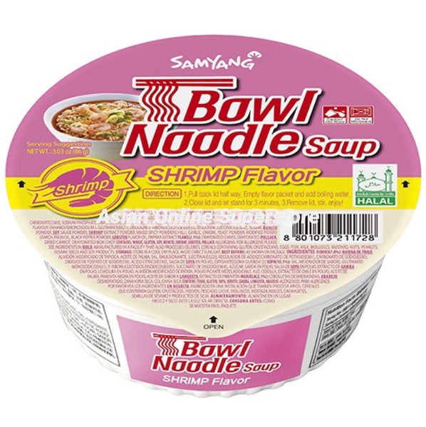 Samyang Bowl Noodle Soup Shrimp Flavour 86g - AOS Express