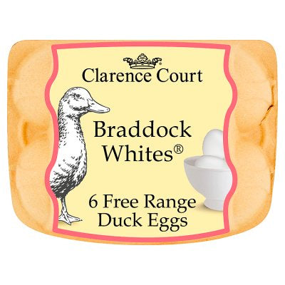 Clarence Court Braddock White Free Range Duck Eggs 6s - AOS Express