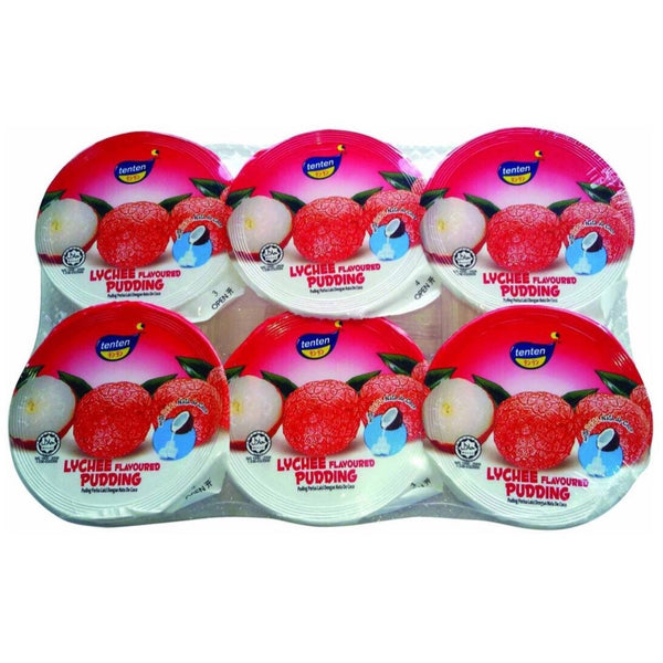 Ten Ten Lychee Flavour Jelly Pudding with Nata De Coco (6x80g) 480g - Asian Online Superstore UK