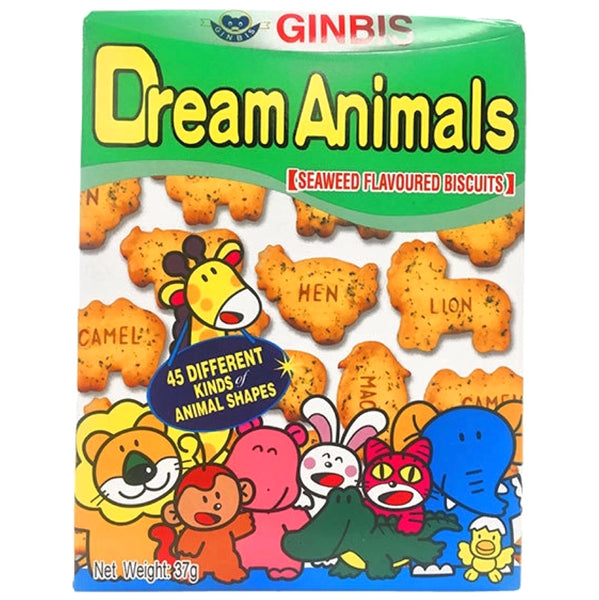 Ginbis Dream Animals Seaweed Flavoured Biscuits