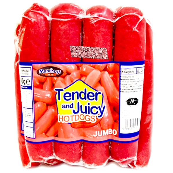 Mandhey’s Manyaman Tender & Juicy Jumbo Pork Hotdogs 750g - AOS Express