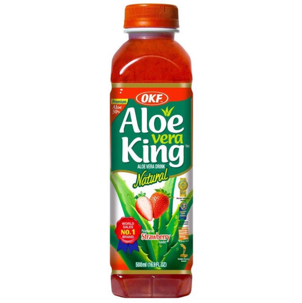 OKF Aloe Vera King Strawberry Flavour 500ml - Asian Online Superstore UK