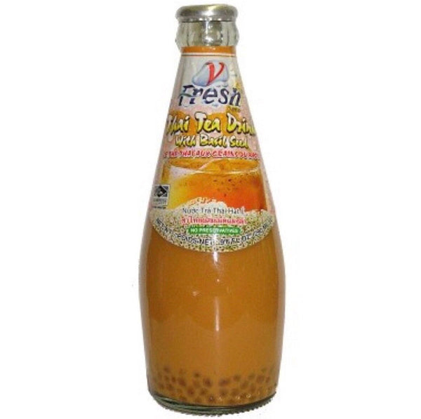 V-Fresh Thai Tea Drink with Basil Seed 290ml - AOS Express