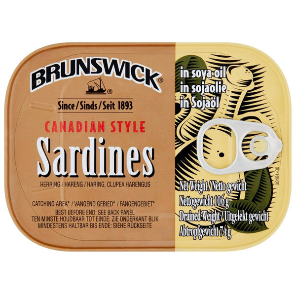 Brunswick Sardines in Soya Oil 106g - AOS Express