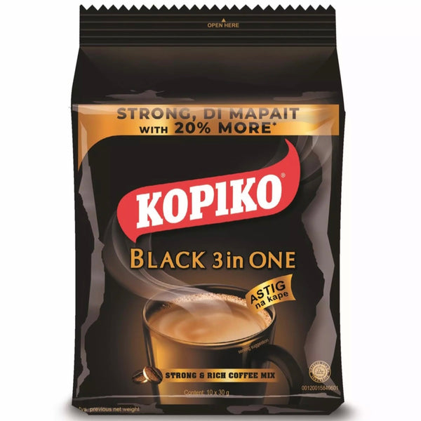 Kopiko Black 3 in One Strong & Rich Coffee Mix (10x30g/Sachet) - Mayora 300g - AOS Express