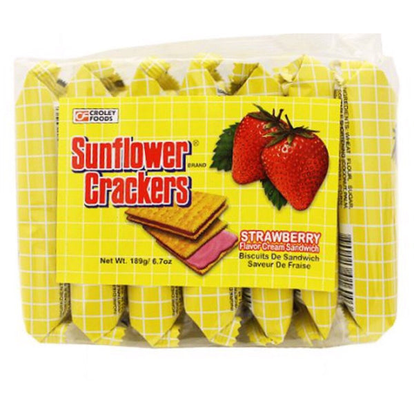 Sunflower Crackers Strawberry Cream  Sandwich (7x27g) 189g - Asian Online Superstore UK