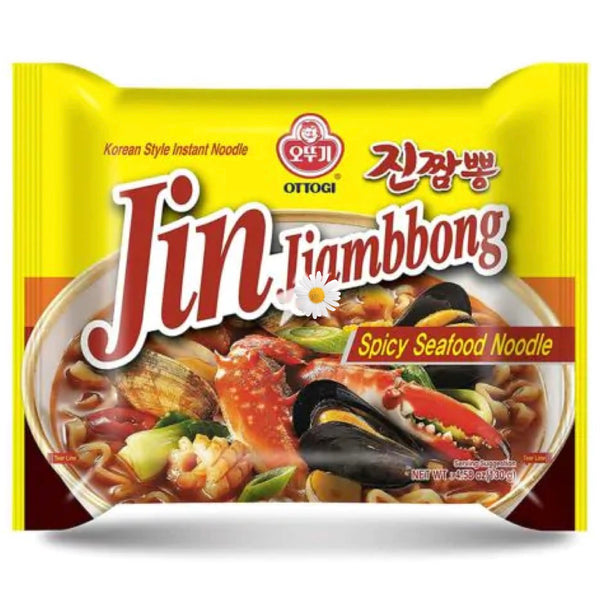 Ottogi Jin Jjambbong Ramen (Spicy Seafood) Instant Noodle 130g - AOS Express