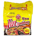 Ottogi Jin Jjambbong Ramen (Spicy Seafood) Instant Noodle 4x130g - AOS Express