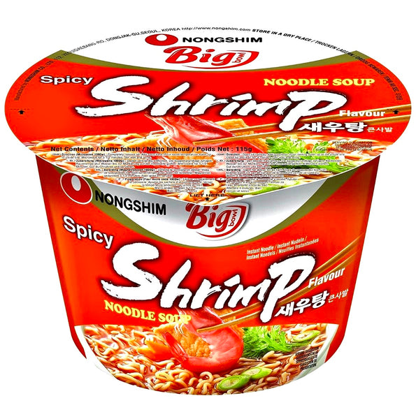 Nongshim Big Bowl Spicy Shrimp Flavour Noodle Soup 115g - AOS Express