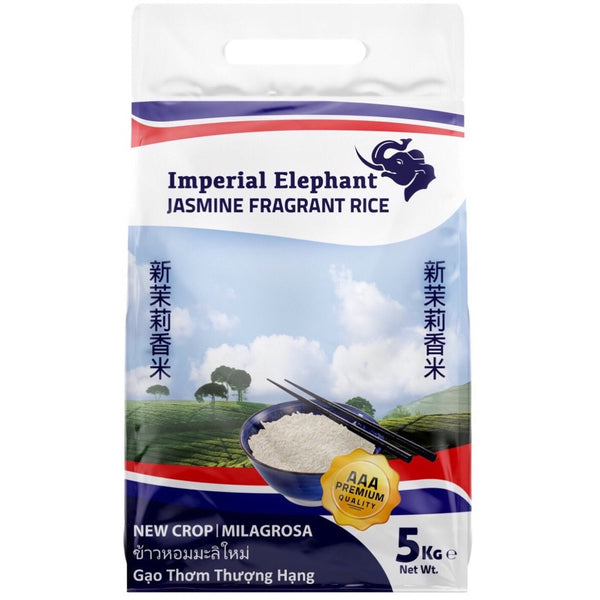 Imperial Elephant Jasmine Milagrosa Rice AAA Premium Quality 5kg - Asian Online Superstore UK