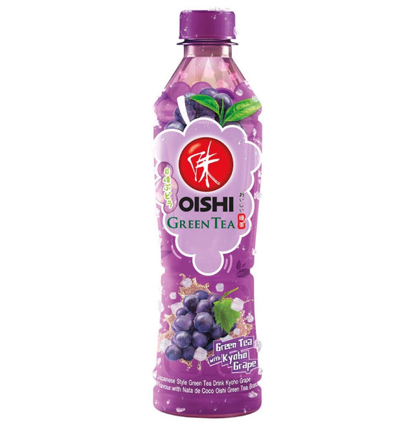 Oishi Green Tea Kyoho Grape Flavour with Nata De Coco Drink 500ml
