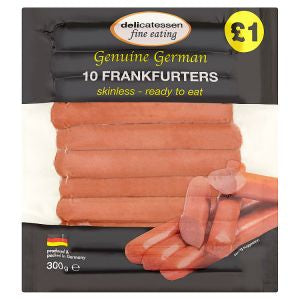 Delicatessen Fine Eating Genuine German Frankfurters 300g - AOS Express