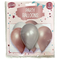 Hip Hip Hooray! Multi Coloured Party Balloons (12 Pack)