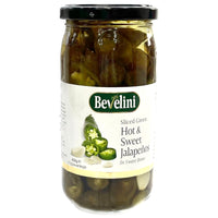 Bevelini Hot & Sweet Sliced Green Jalapeño Pepper in Sweet Brine  400g