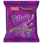 Oishi Pillows Ube (Taro) Filled Crackers 38g - AOS Express