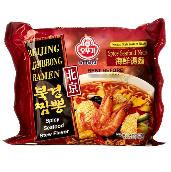 Ottogi Beijing Jjambbong Ramen (Spicy Seafood Stew Flavor) (Bukkyung Champong) Instant Noodle 120g